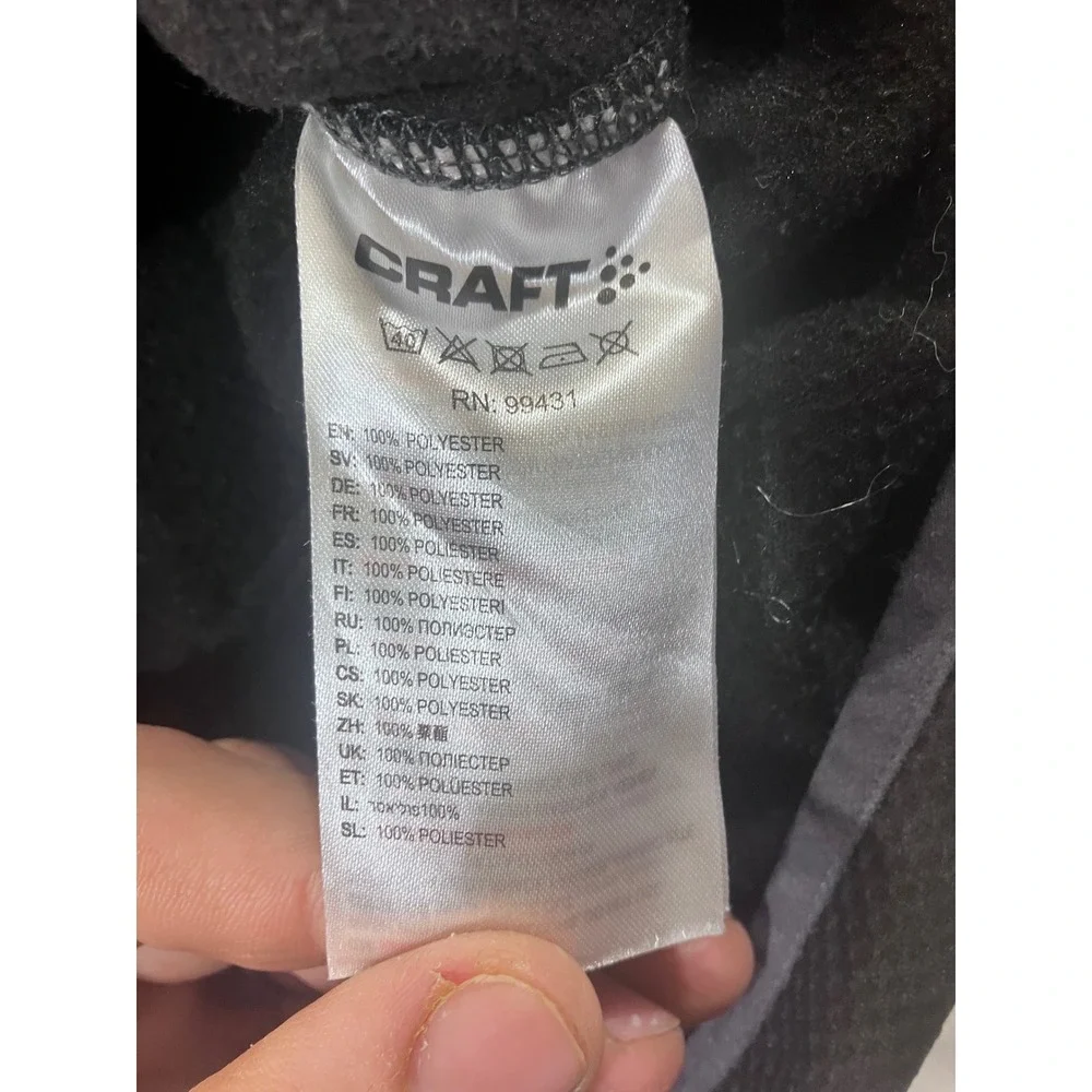 Craft Sportswear Men's Black L2 Insulation 1/4 Zip Fleece‎ Pullover Top Size S